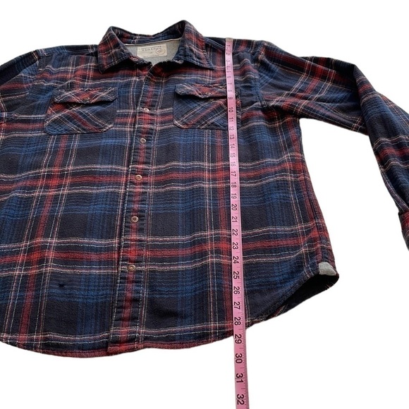 Denver Hayes Vintage Flannel Button Down Plaid Shirt With Snaps - Size Large - Picture 9 of 12